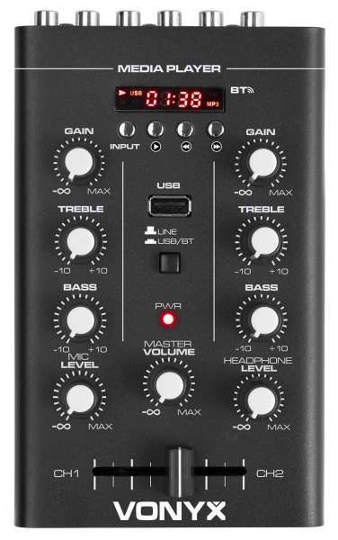 Vonyx STM500BT 2-Kanal Mixer USB/MP3/BT