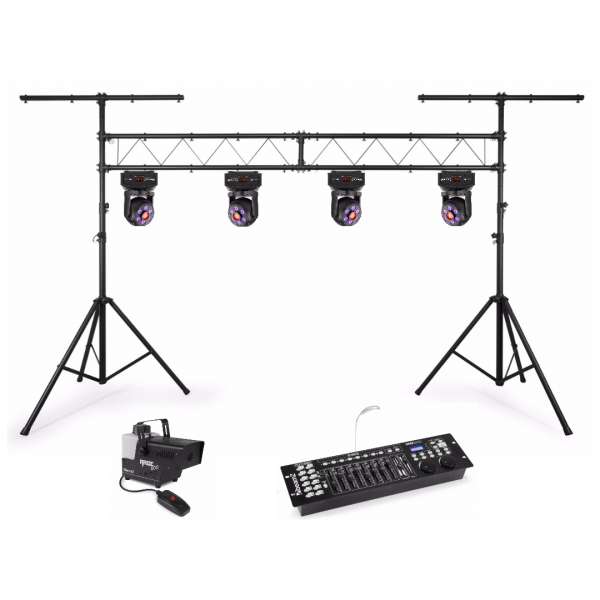 BeamZ MHL75 SET DJ DMX Lichtanlage komplett mit Movingheads und Lichttraverse