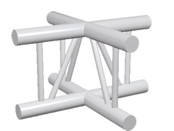 ExpoTruss X2K-30 Alu 2-Punkt Kreuz vertikal