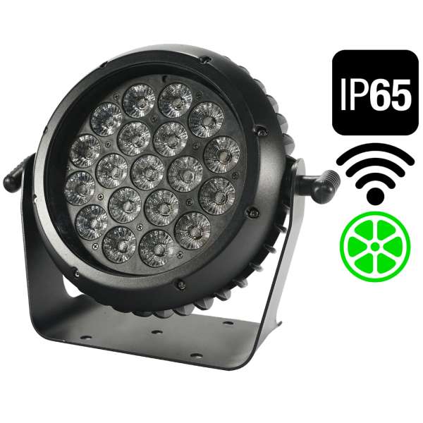 FOS IQ Par IP65 Lime - Outoor RGBWL LED Scheinwerfer mit W-DMX