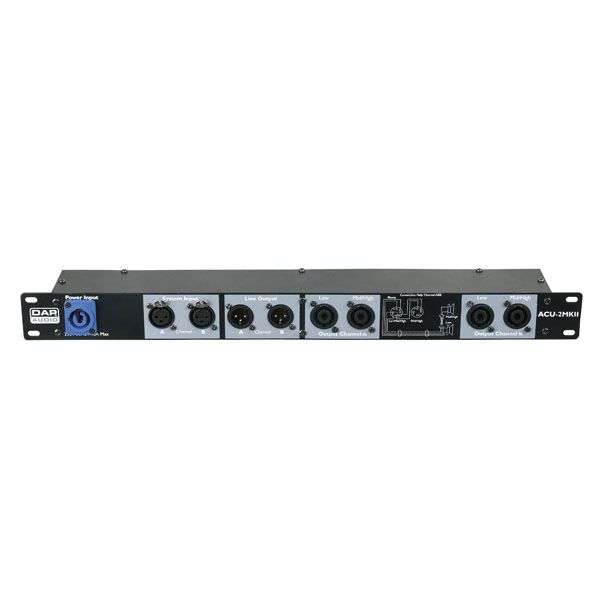 DAPACU-100 Audio connection unit 2 XLR In/2 Speakon out - BLACK