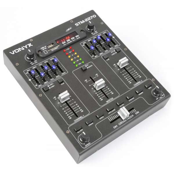 Vonyx STM2270 4-Kanal Mischpult Sound Effekte SD/USB/MP3/BT