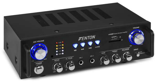 Fenton AV100BT Stereo Hifi Verstärker mit Bluetooth und USB/SD-Player