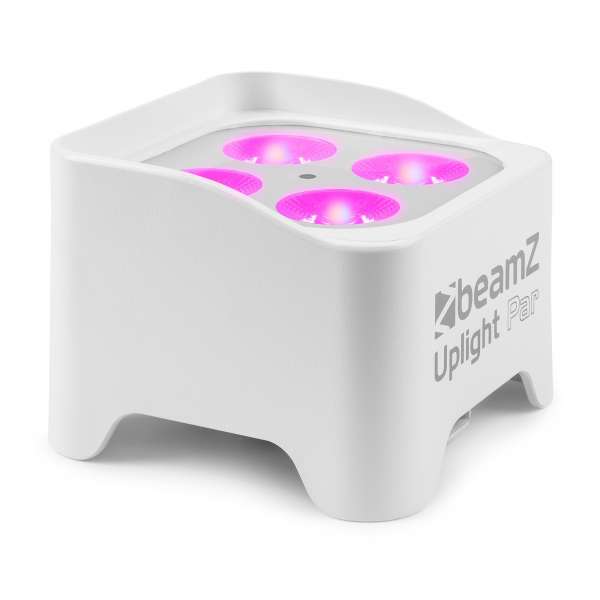BeamZ BBP90W weiß - Akku Uplighting LED Scheinwerfer 4x4W RGB UV