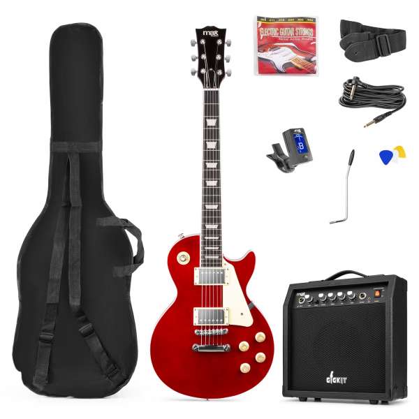 MAX GigKit E-Gitarren-Set LP Style Red