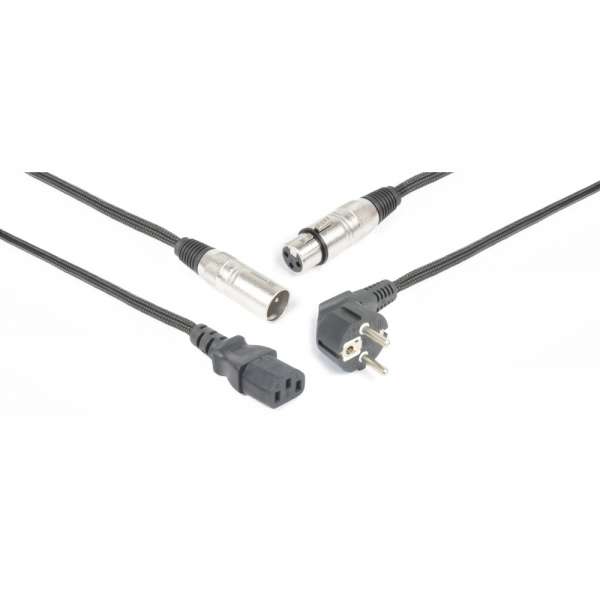 PD Connex AUDIO KOMBIKABEL SCHUKO - XLR F / IEC F - XLR M 15m