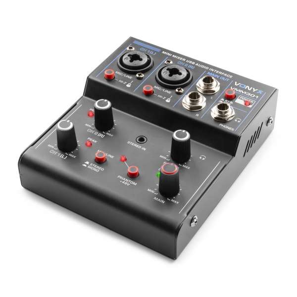 Vonyx VMM301 - 3-Kanal Mixer mit USB Audio Interface