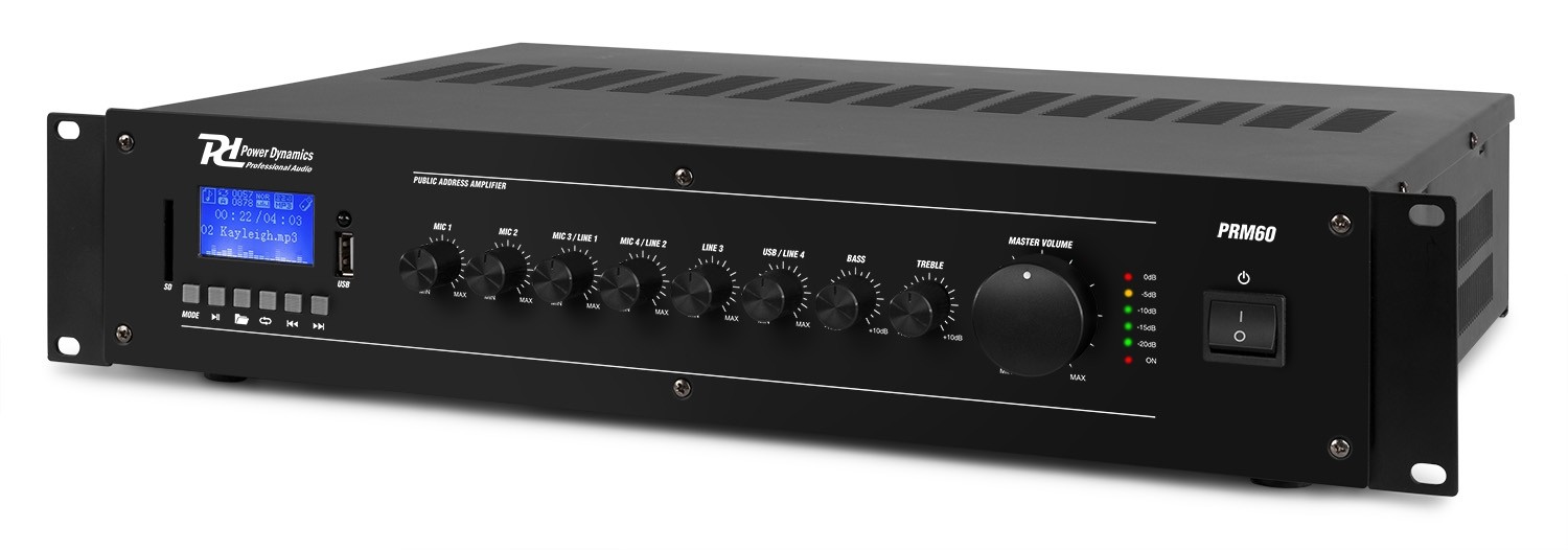 Power Dynamics Impianto Audio Filodiffusione 100W Con 8 Altoparlanti, Bluetooth E 100m Di Cavo Stereo, Telecomando Incluso
