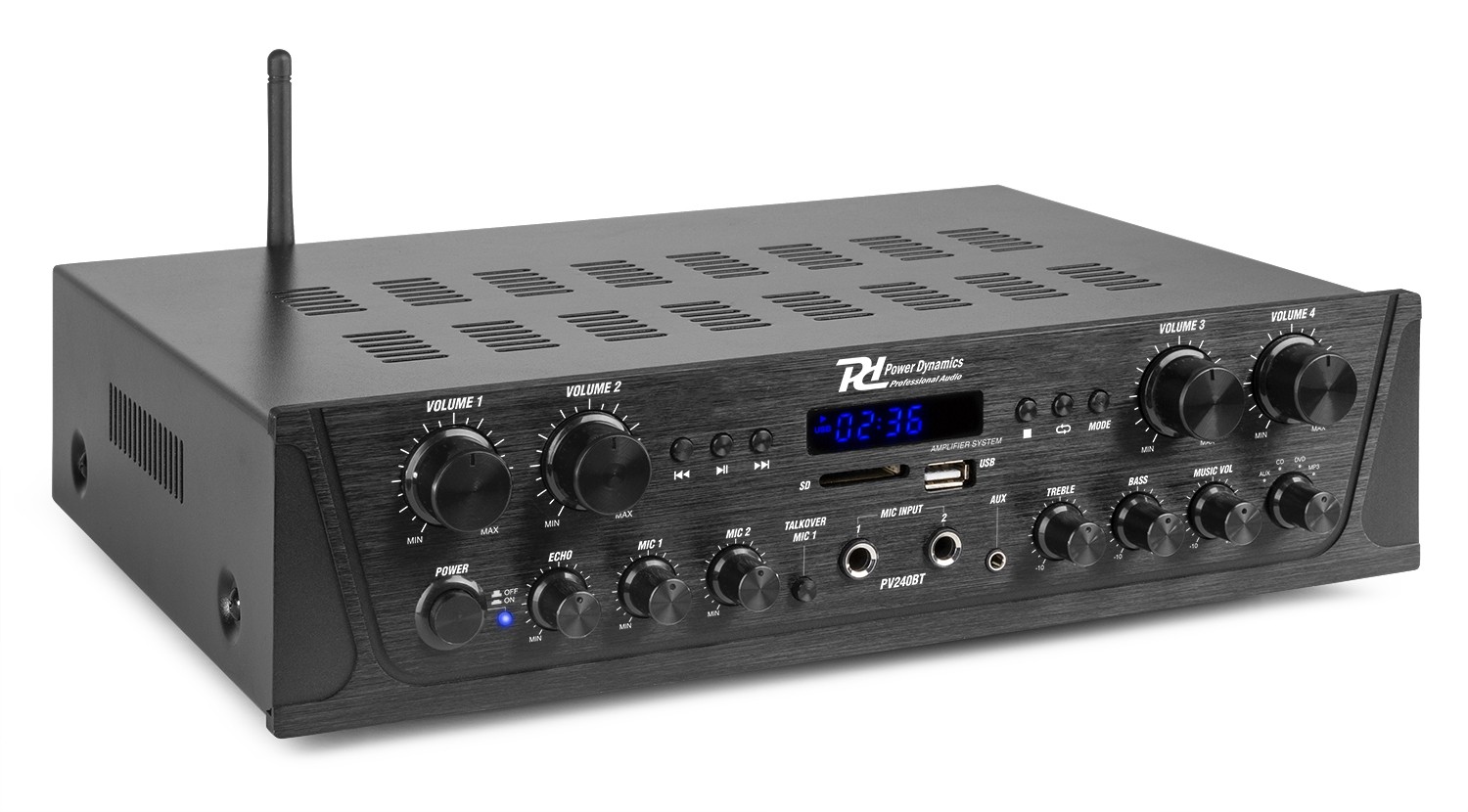 Power Dynamics PV240BT 4 KanalVerstärker mit USB SD