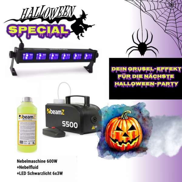 Halloween Special Nebelmaschine UV Set