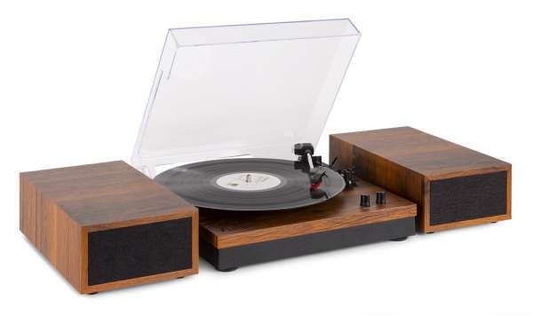 Fenton RP165 Plattenspieler Set mit Lautsprechern in Holzoptik mit Bluetooth B-Ware