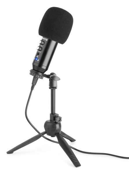 Vonyx CM320B Studio Mikrofon mit Echo USB Schwarz
