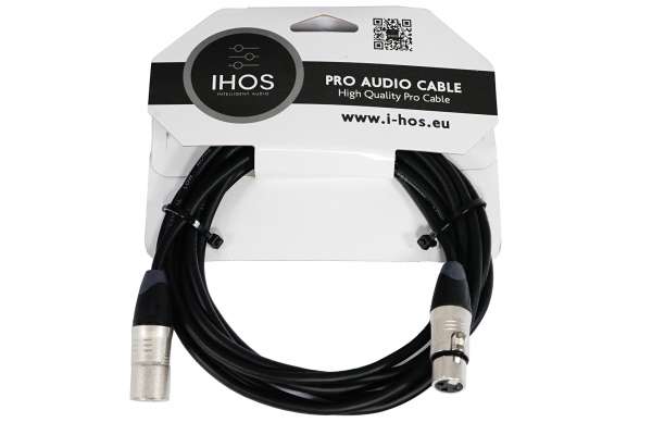 IHOS XLR Kabel 3,0m Premium Mikrofon Audio Kabel