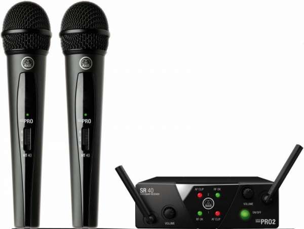 AKG WMS40 Mini Dual Vocal Set - ISM - Set aus 2 Funkmikrofonen und 