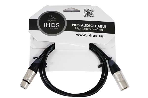 IHOS XLR Kabel 1,0m Premium Mikrofon Audio Kabel