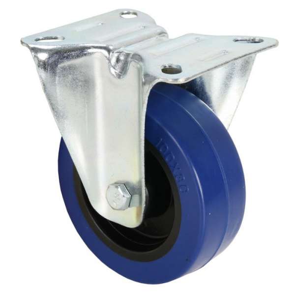 Adam Hall Hardware 372141 - Bockrolle 100 mm mit blauem Rad