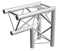 ExpoTruss X3K-30 Alu 3-Punkt 2Weg Winkel 90Grad Spitze Innen
