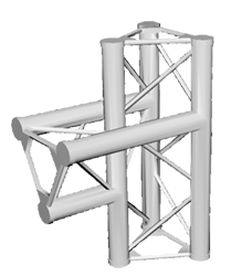 ExpoTruss X3K-30 Alu 3-Punkt 3-Weg T-Stück vertikal / Sp. Innen