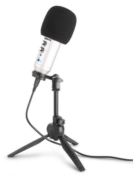 Vonyx CM320B Studio Mikrofon mit Echo USB Silber