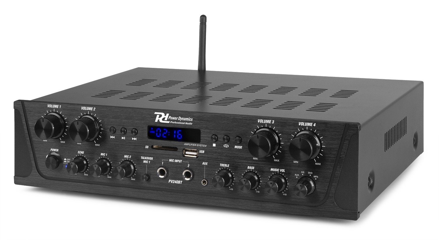 Power Dynamics PV240BT 4 KanalVerstärker mit USB SD