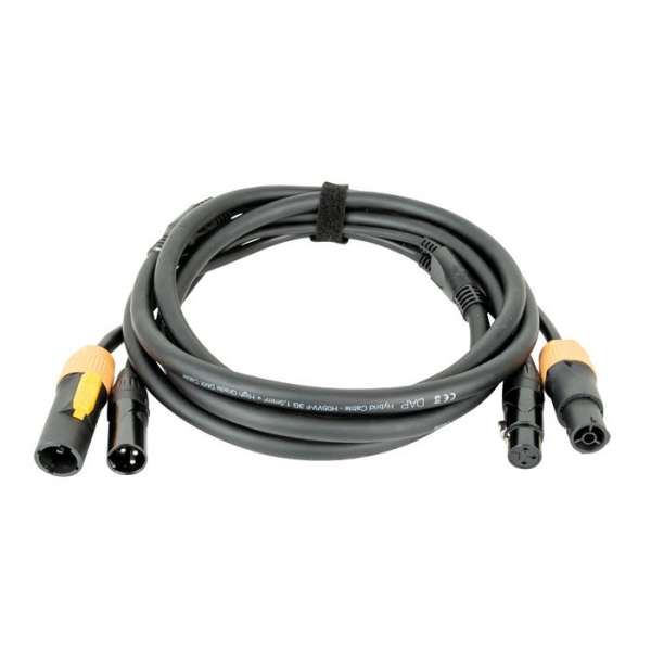 DAP FP22 Hybrid Cable - Power Pro True & 3-pin XLR - DMX / Power 3m