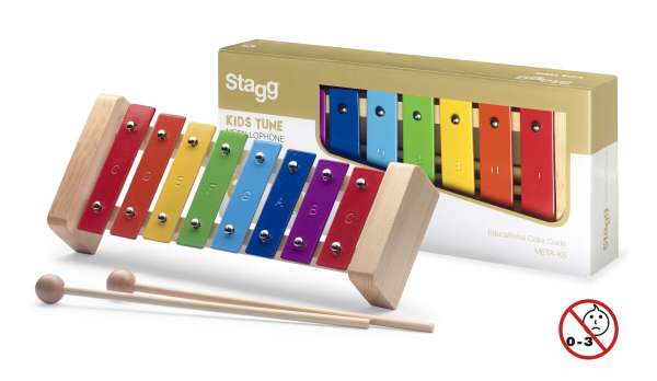 Stagg META-K8 RB - Metallophon mit 8 farbkodierten Klangplatten