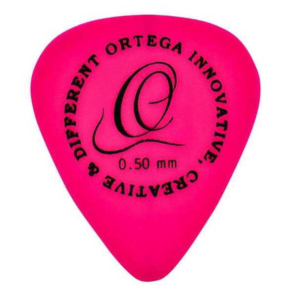 Ortega OGPST12-050 S-Tech Picks Plektren pink 0,50 mm 12er Pack