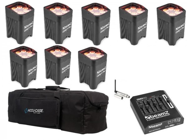 BeamZ BBP96 W-DMX Akku Uplighting Set 8