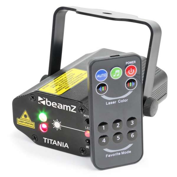 BeamZ Titania Double Laser 200mW RG Gobo IRC