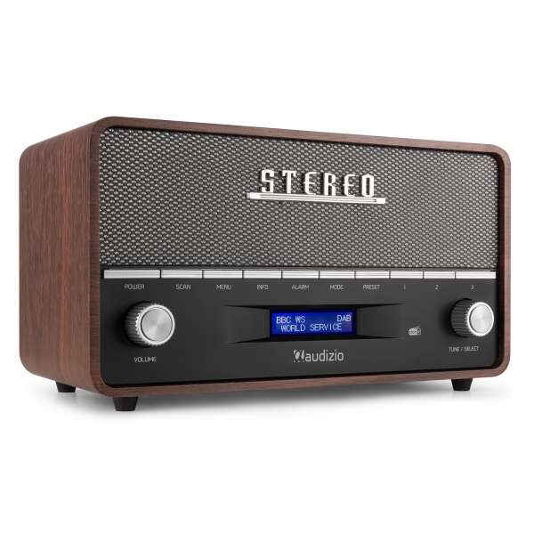 Audizio Corno Retro DAB+ Radio mit Bluetooth Grey