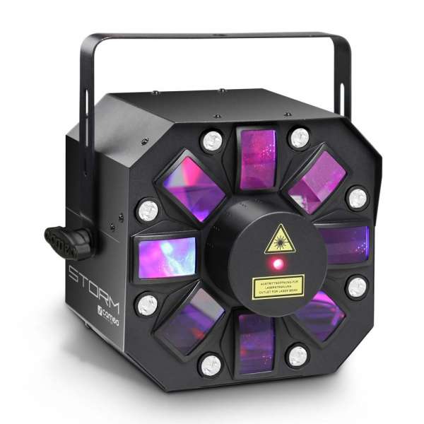 Cameo STORM - 3 in 1 Lichteffekt 5x3W RGBWA Derby, Strobe und Grating Laser