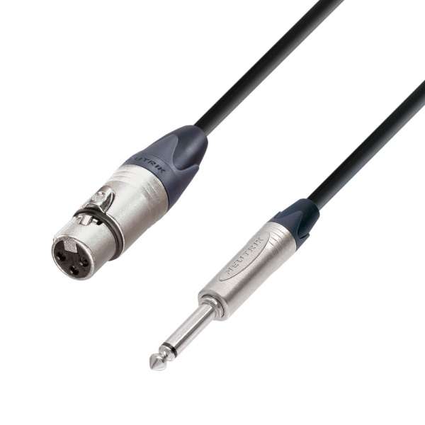 Adam Hall Cables K5 MFP 0300 Mikrofonkabel Neutrik XLR female auf 6,3 mm Klinke mono 3,0 m