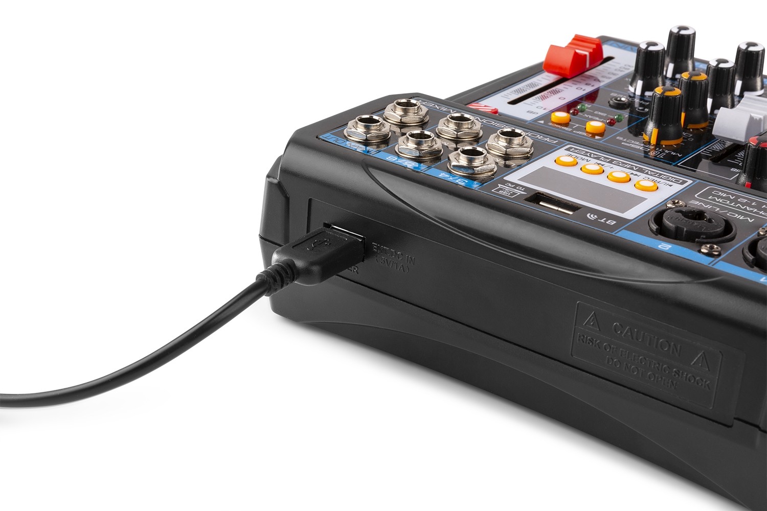 Bluetooth und Effekten VMM P500 Mini Studio Mischpult mit USB-Soundkarte 
