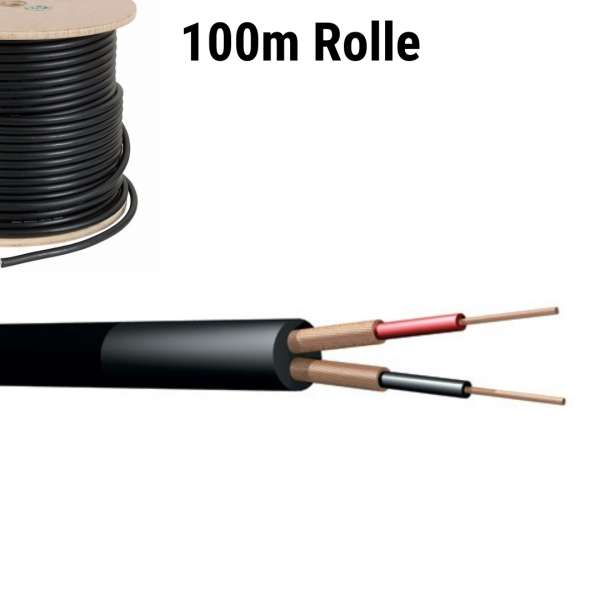 PD Connex DMX Kabel HQ 6mm Black 100m Rolle