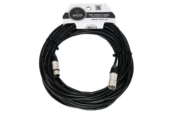 IHOS XLR Kabel 15,0m Premium Mikrofon Audio Kabel