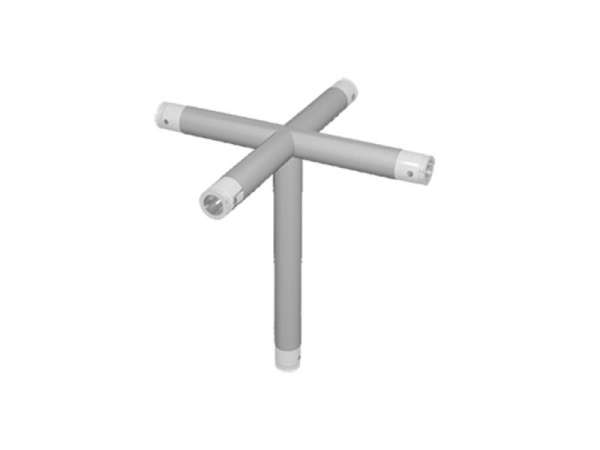ExpoTruss X1K-5.0 Alu Rohr 4-Wege Kreuz mit Abgang