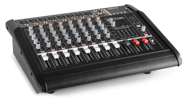 Vonyx AM8A 8-Channel Mixer with Amplifier DSP/BT/SD/USB/MP3