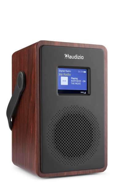 Audizio Modena mobiles DAB+ Radio mit Akku dunkles Holz