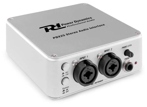 Power Dynamics PDX25 USB Audio Interface 2 Kanal