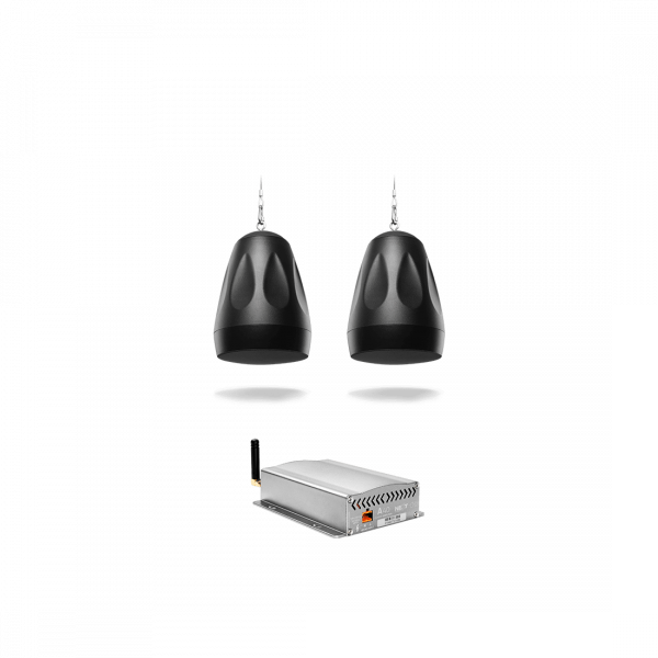 NEXT audiocom 2P4.A40 - Pendellautsprecher Set mit Verstärker schwarz