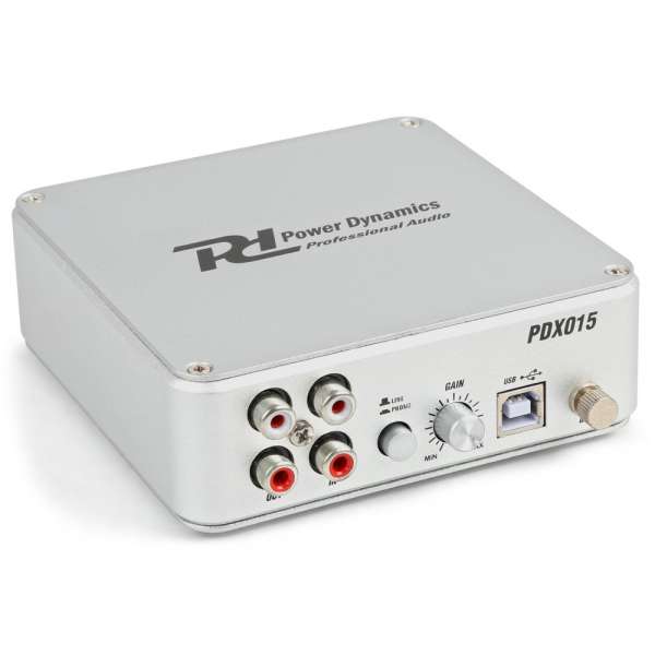 Power Dynamics PDX015 USB Phono Vorverstärker mit Software