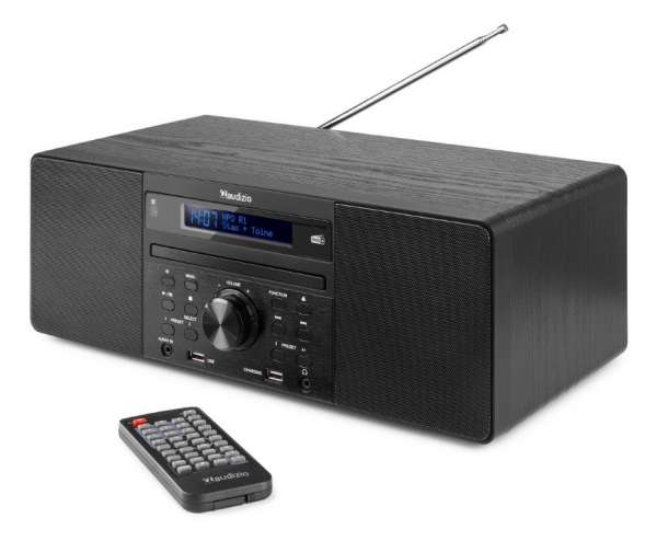 Audizio Prato Musik System mit DAB+ / FM Radio, CD-Player, Bluetooth, USB