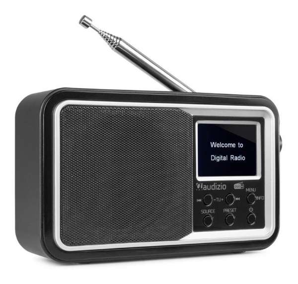 Audizio Anzio DAB+ Radio mit Akku und Bluetooth schwarz