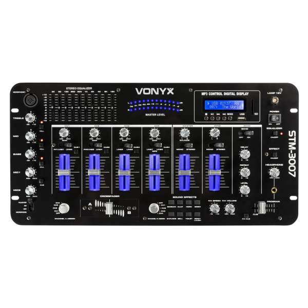 Vonyx STM-3007 - 6-Kanal Mixer SD/USB/MP3/LED/Bluetooth 19"