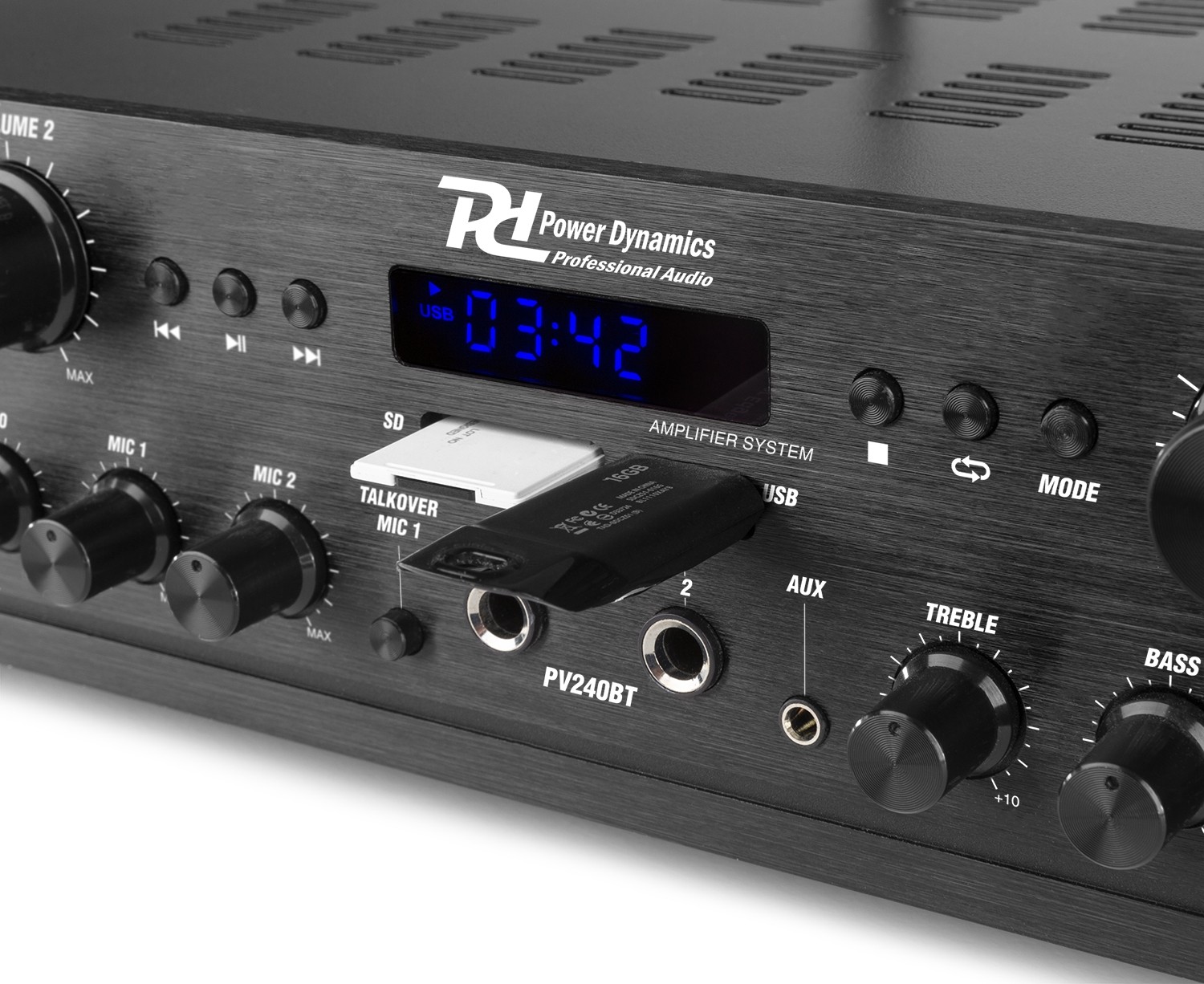 Power Dynamics PV240BT 4 KanalVerstärker mit USB SD