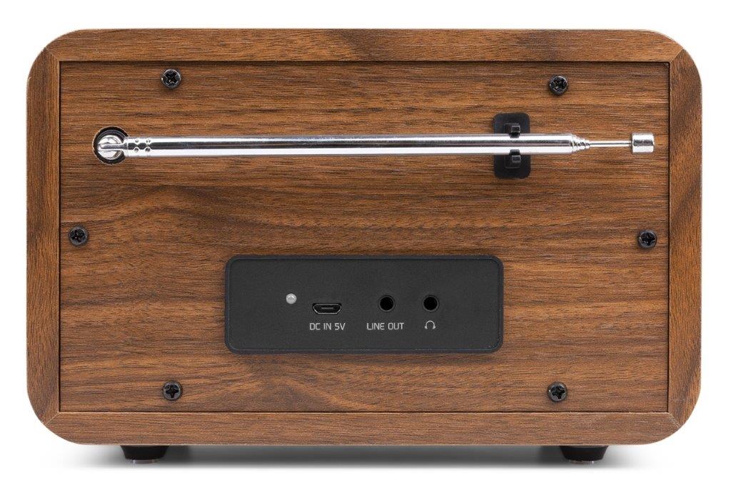 Audizio Milan DAB+ Radio mit Akku braun Holzoptik Radios