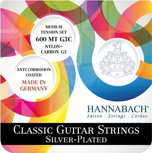 Hannabach Klassikgitarre-Saiten 600 G3C G3 CARBON Satz