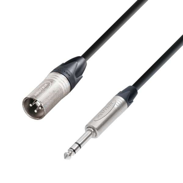 Adam Hall Cables K5 BMV 0300 Mikrofonkabel Neutrik XLR male auf 6,3 mm Klinke stereo 3,0 m