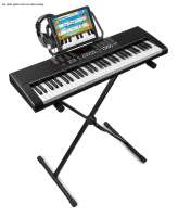 MAX KB4SET2 61-Tasten-Keyboard mit Trainingsfunktion, Ständer und Kopfhörer