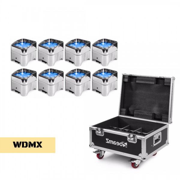 BeamZ BBP96SC Akku Uplighting Set 8 mit Ladecase